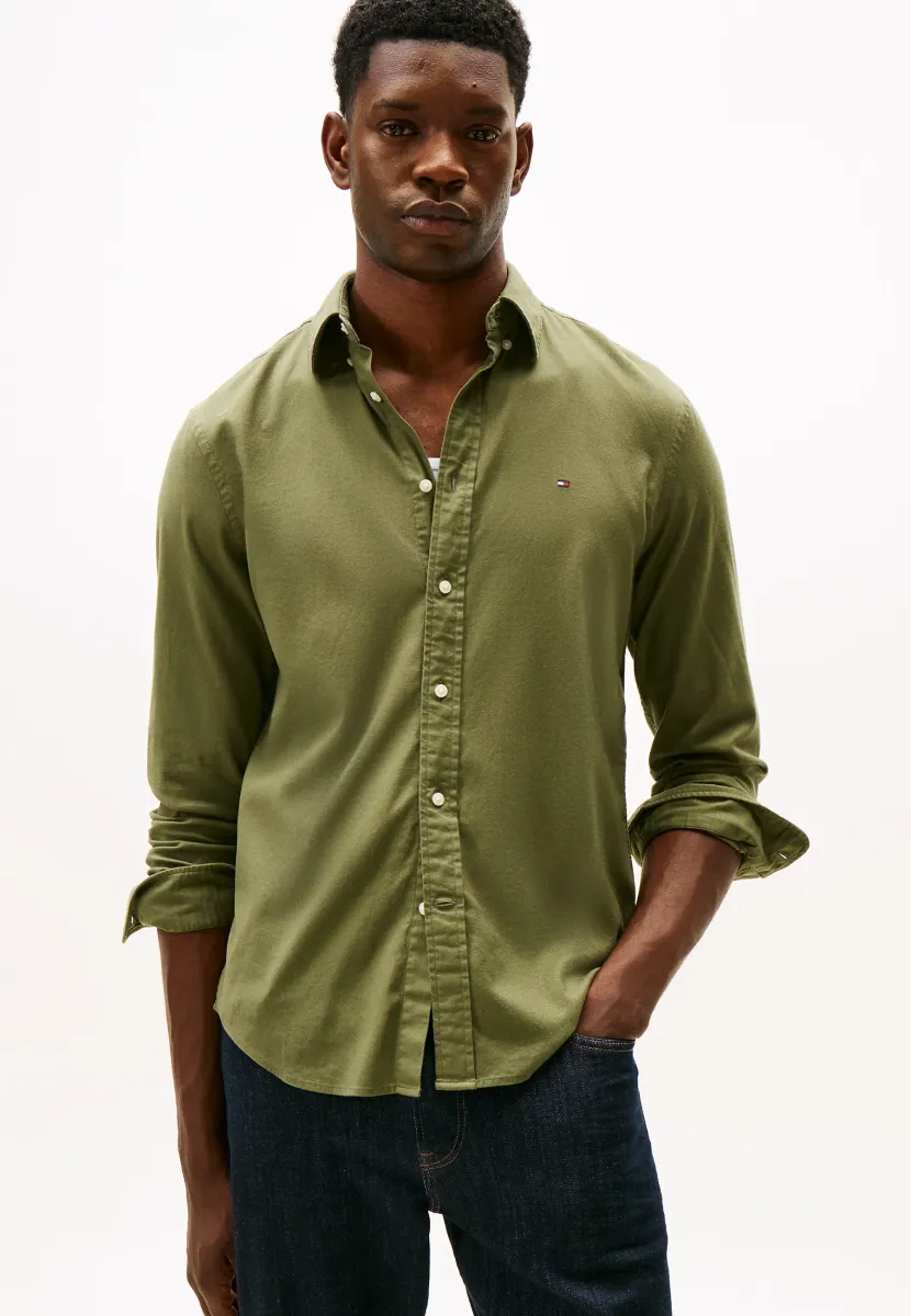 FLEX SOLID - Hemd - battle green
