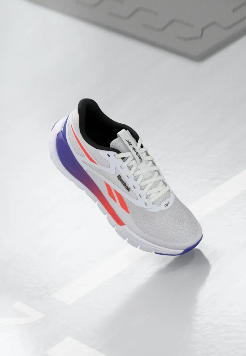 FLEX UNISEX - Trainingsschuh - footwear white/flash orange/royal purple
