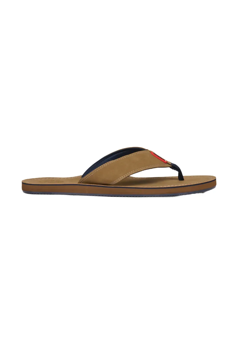 FLIP FLOPS - Zehentrenner - denim co tobacco brown