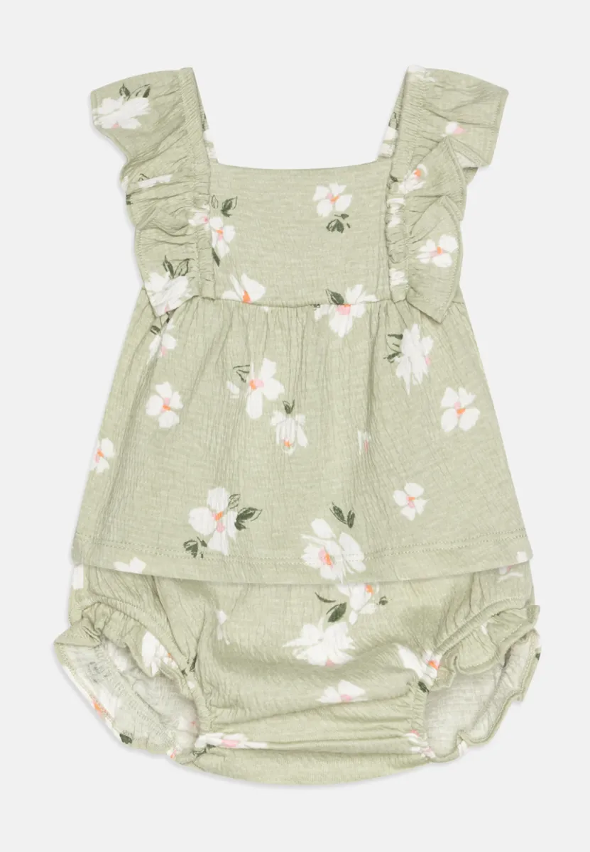 FLORAL PRINT SET - Top - green