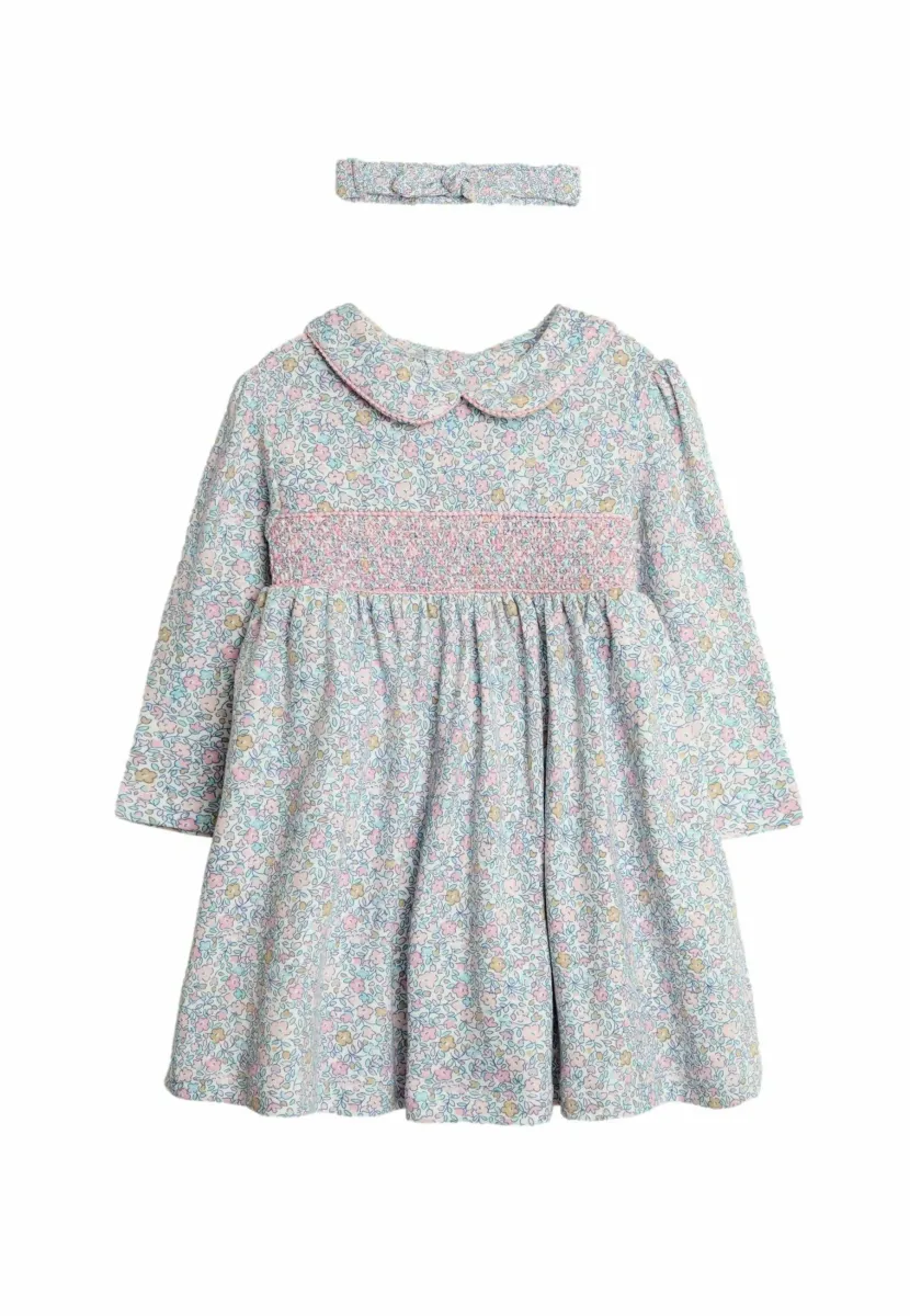 FLORAL SMOCKED PETER PAN REGULAR FIT - Freizeitkleid - pink