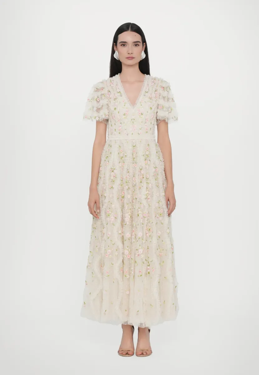 FLORENTINA RUFFLE ANKLE GOWN - Ballkleid - cream