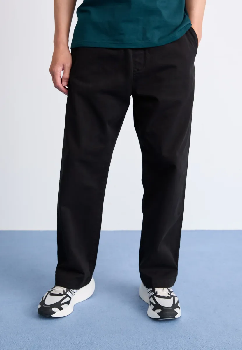 FLOYDE PANT - Stoffhose - black garment dyed