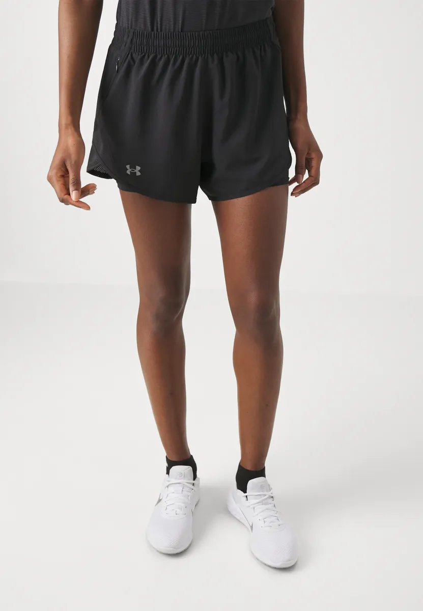 FLY-BY - 2-in-1 Shorts - black/black