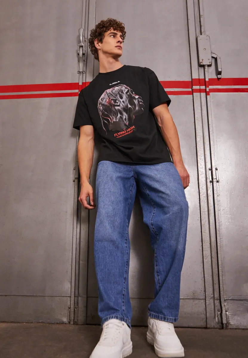 FLYING HIGH OVERSIZE FLYING HIGH OVERS - T-Shirt print - black