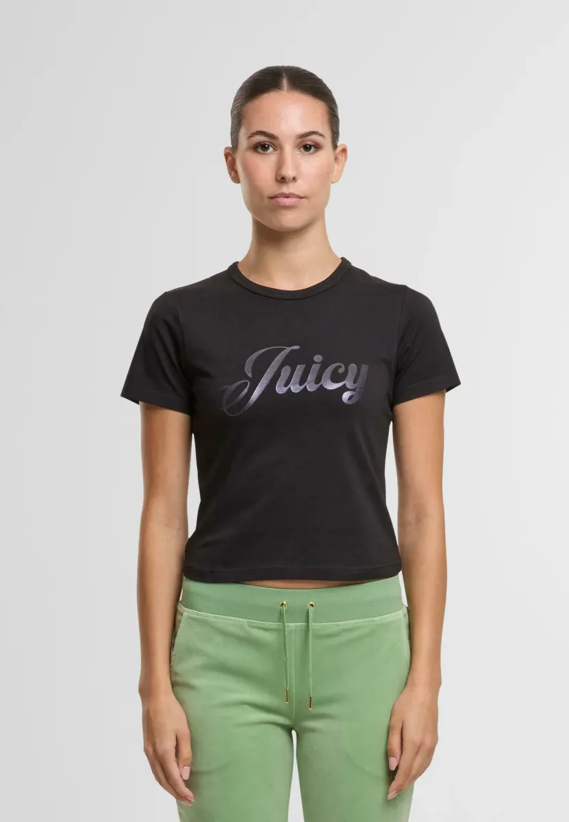 FOIL FITTED - T-Shirt print - black