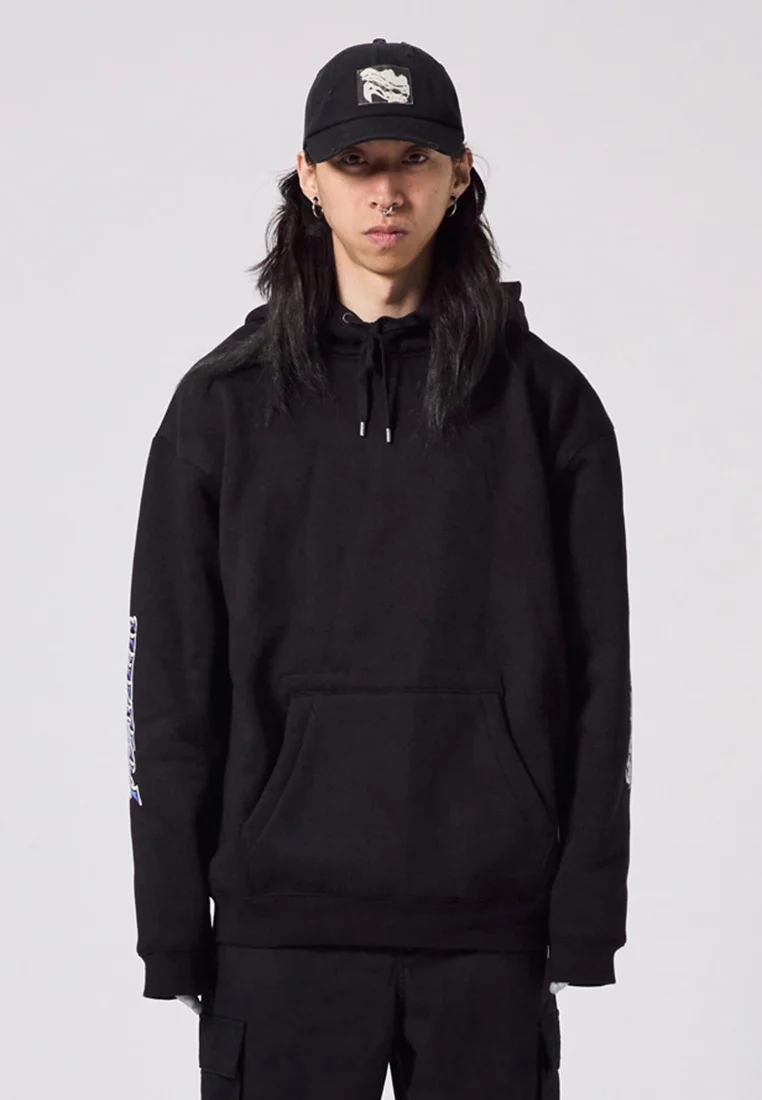 FOIL HOOD UNISEX - Kapuzenpullover - black