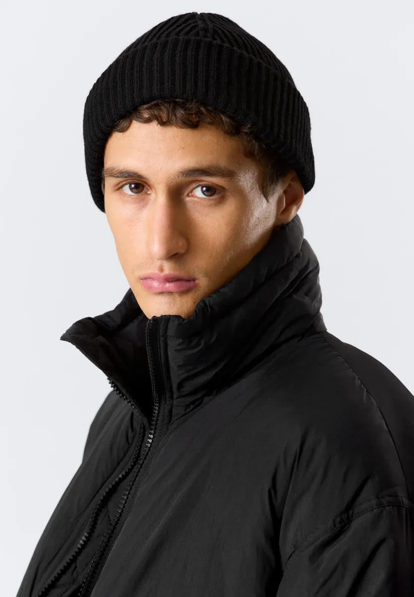 FOLD BEANIE UNISEX - Mütze - black