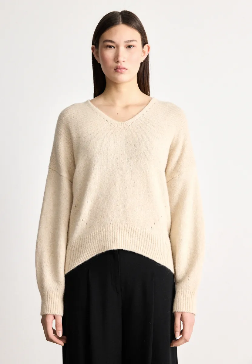 FONDYSSA - Strickpullover - open beige