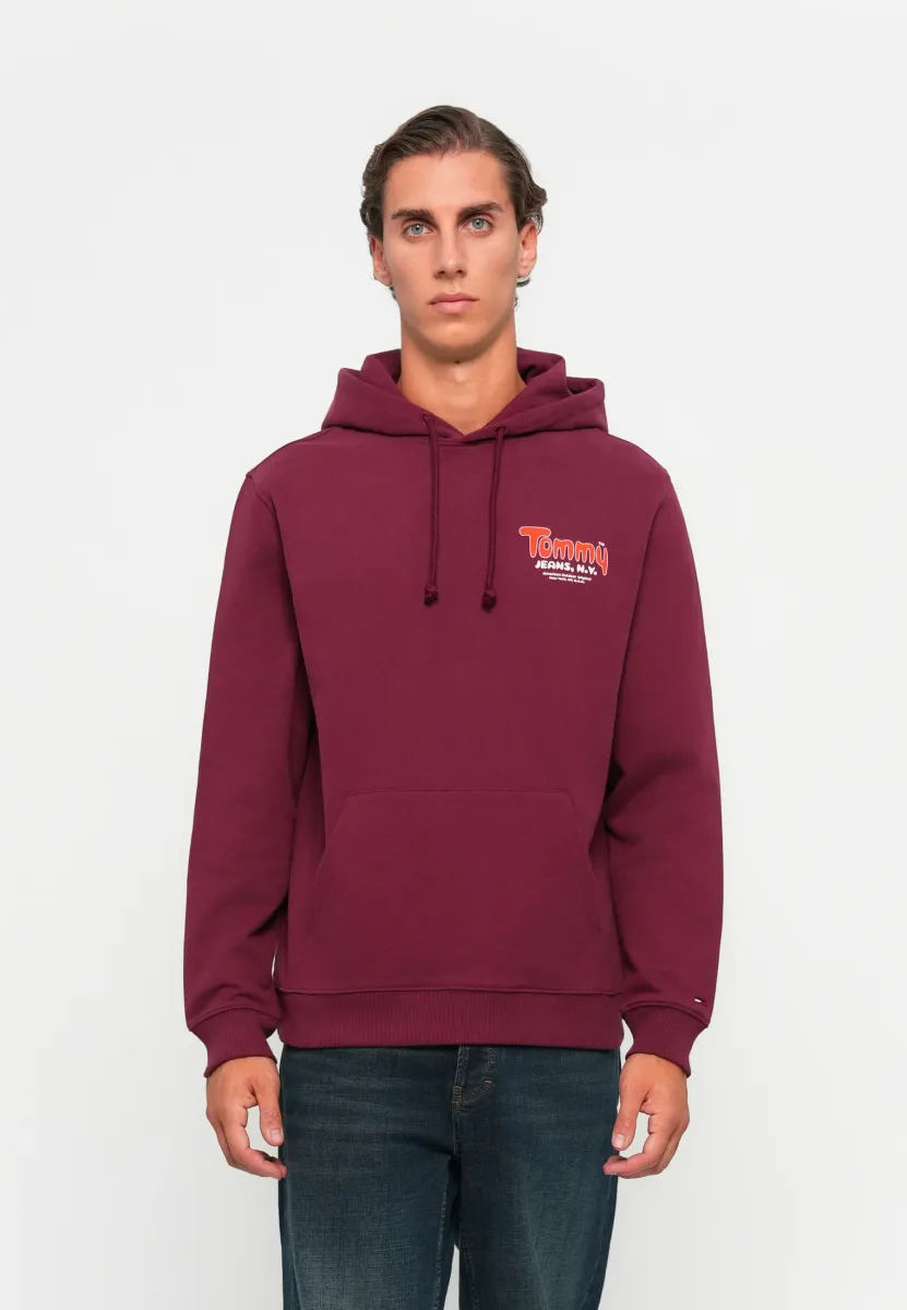 FONT PLAY HOODIE - Sweatshirt - red wine