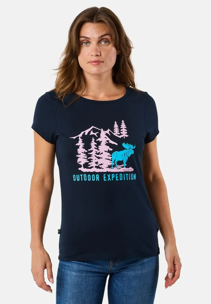 FOREST - T-Shirt print - navy elk