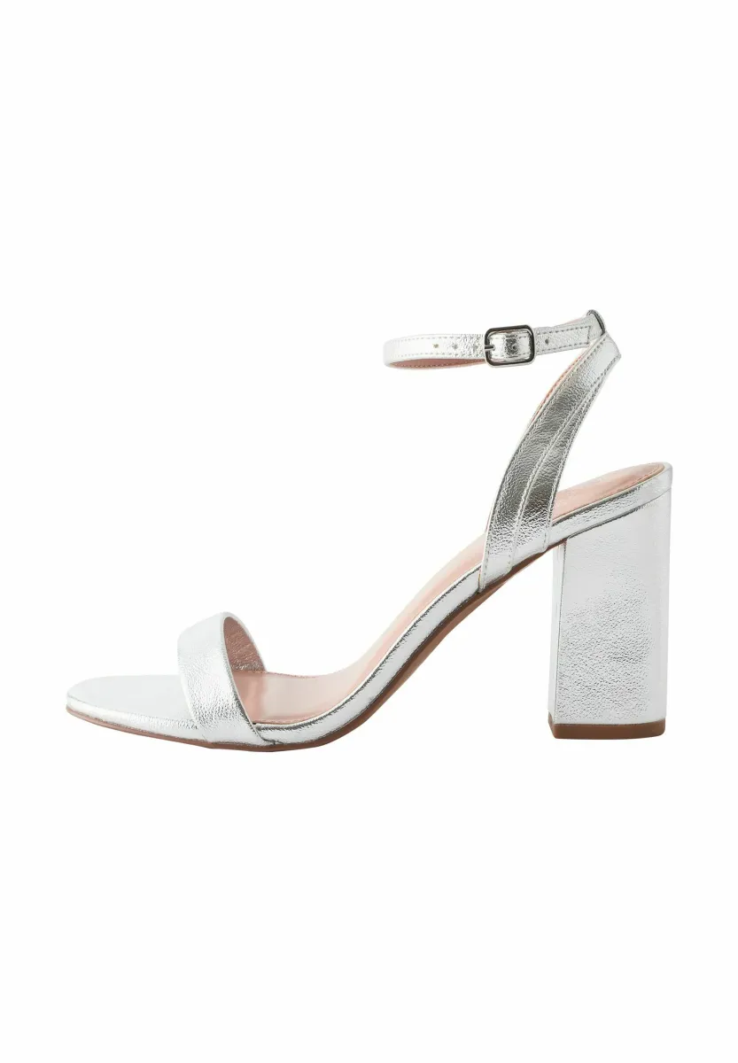 FOREVER COMFORT BLOCK HEEL  - Riemensandalette - silver