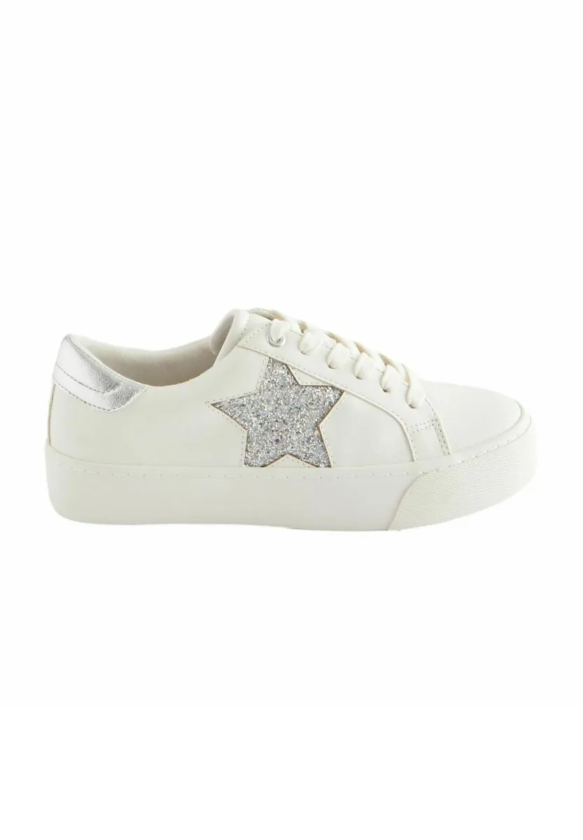 FOREVER COMFORT CHUNKY STAR REGULAR FIT - Sneaker low - white silver