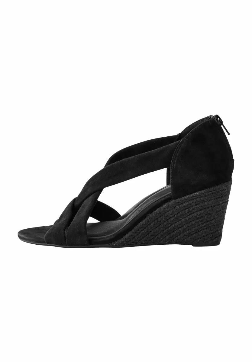 FOREVER COMFORT WITH SOFT TWIST - Keilsandalette - black