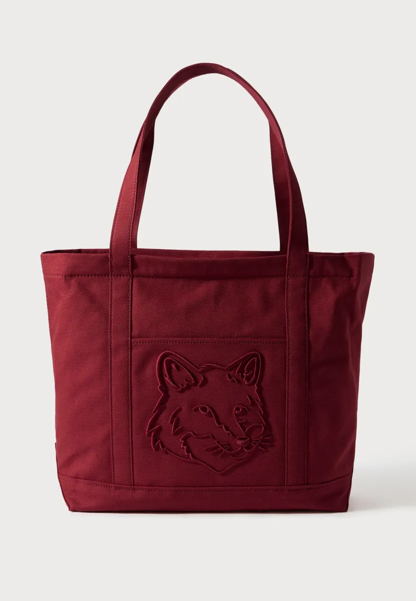 FOX HEAD LARGE TOTE - Shopping Bag - mahogany red