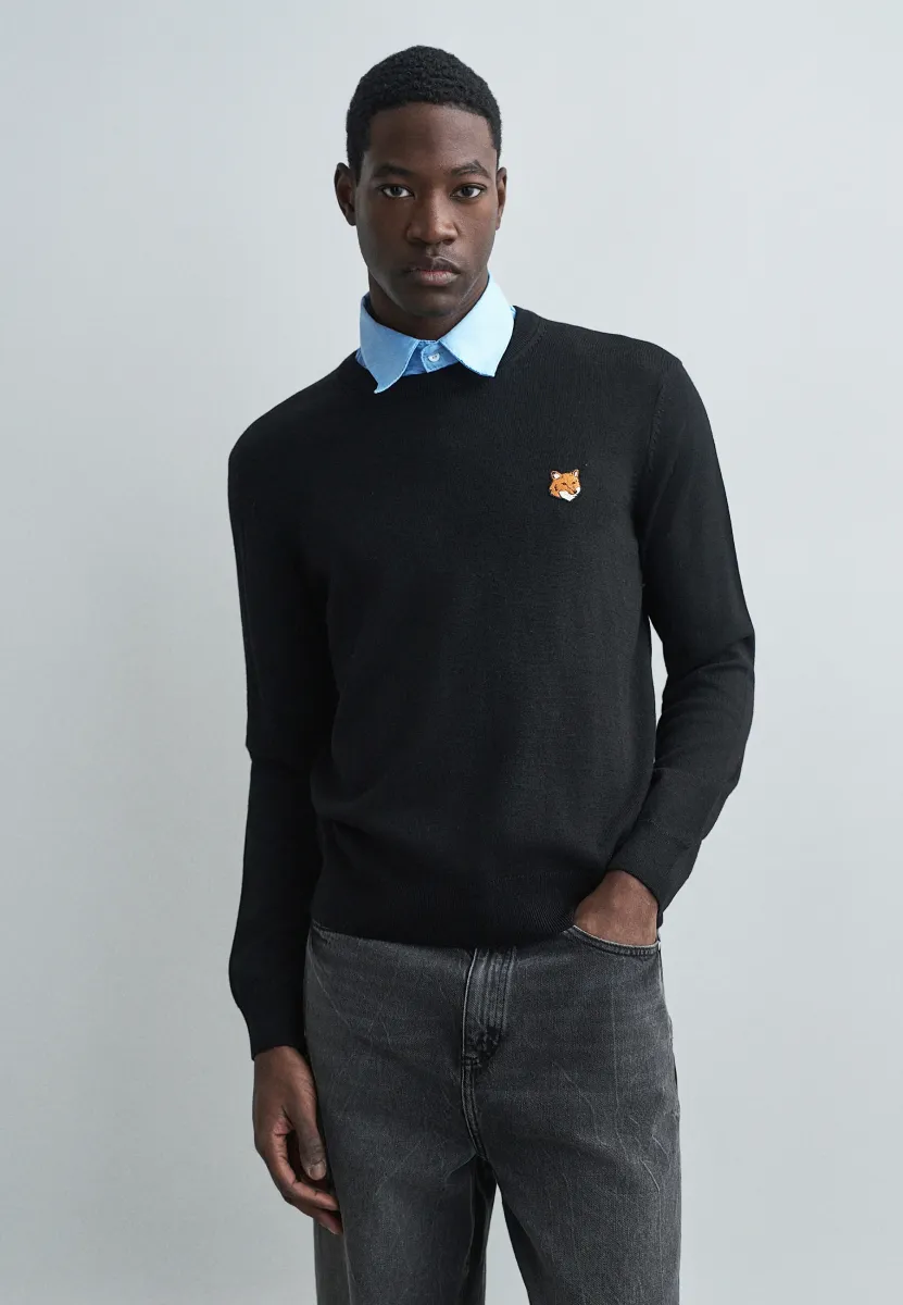 FOX HEAD REGULAR JUMPER - Strickpullover - black