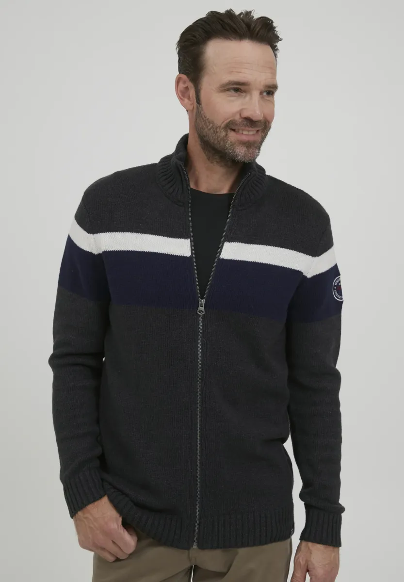 FQEdvard - Strickjacke - charcoal mix