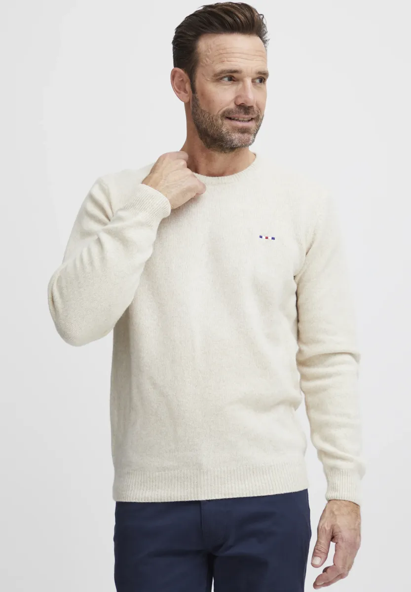FQKYLE - Strickpullover - cloud dancer melange