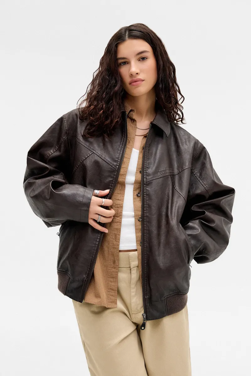 FRANCIS - Kunstlederjacke - brown
