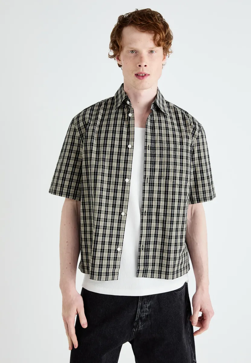 FRANCO RELAXED SHORT SLEEVE - Hemd - beige