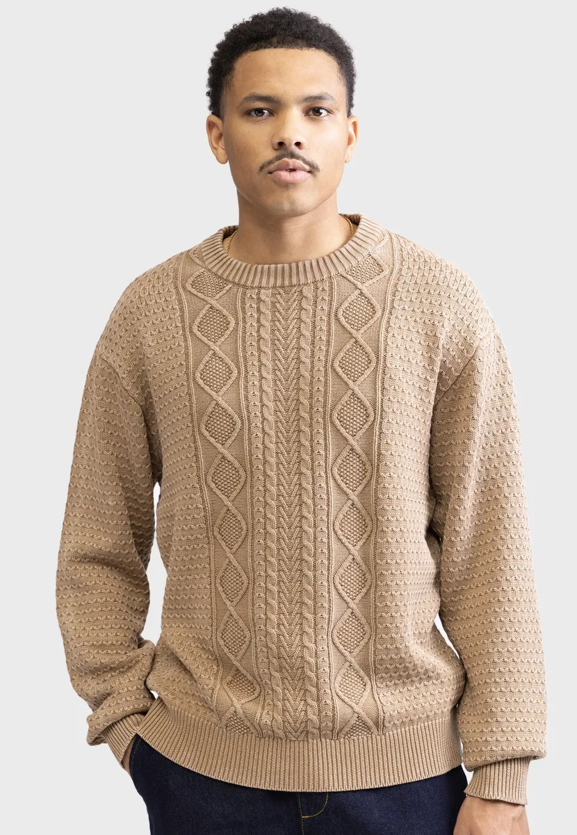FRANK BOXY FIT - Strickpullover - dull gold