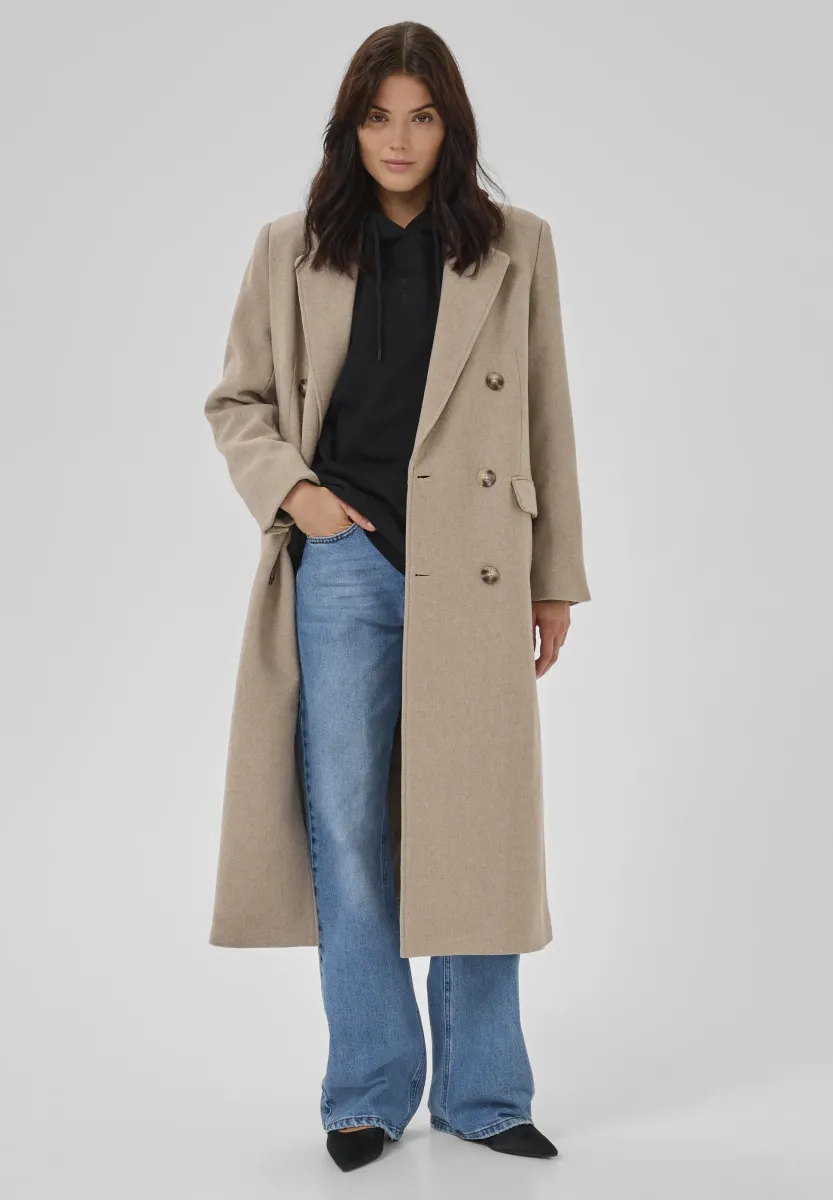 FRANNIE - Klassischer Mantel - pure sand