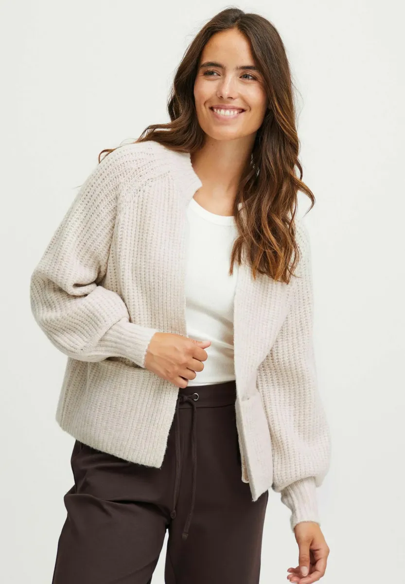 FRBEVERLY - Strickjacke - limestone melange