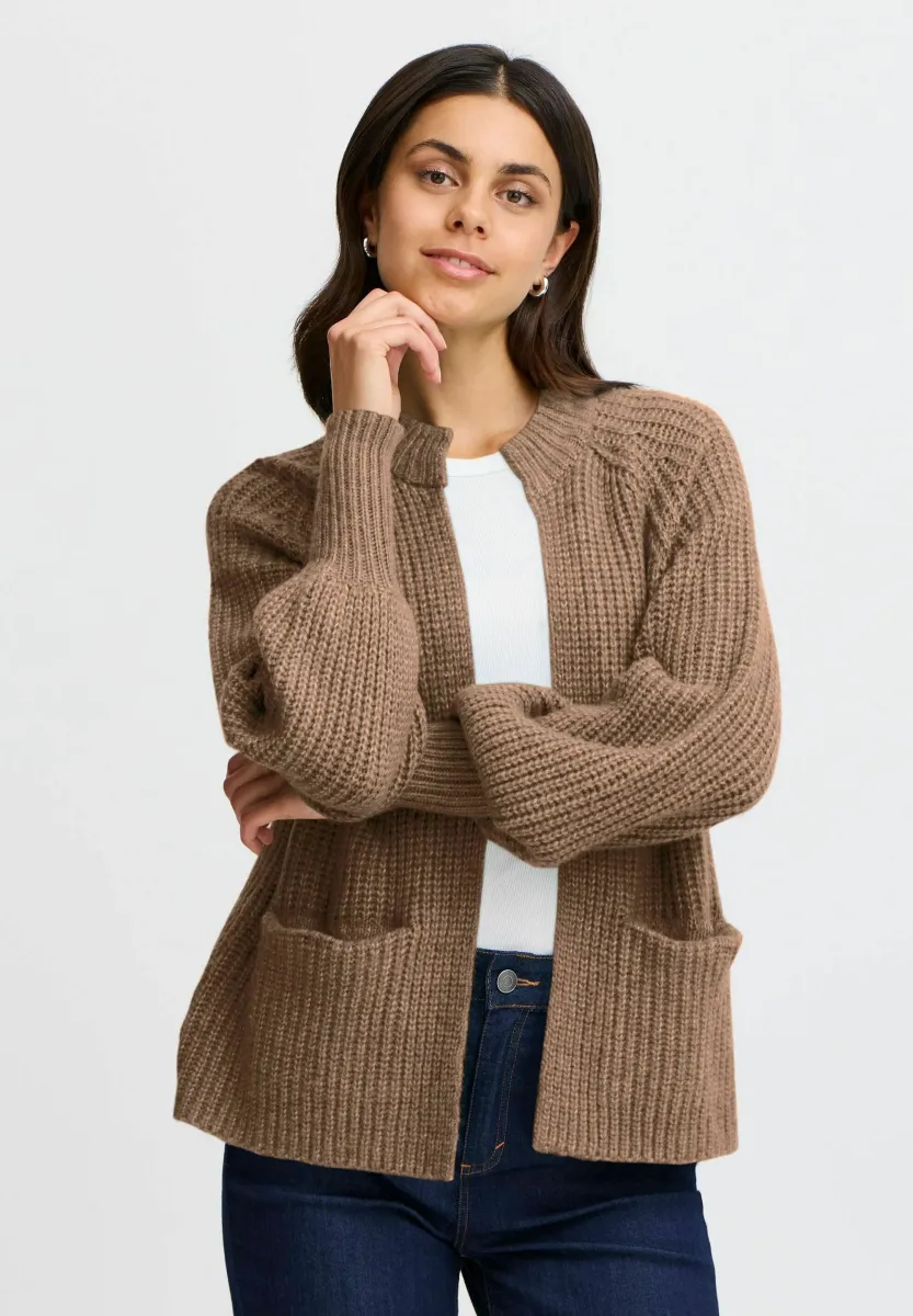 FRBEVERLY - Strickjacke - rain drum melange