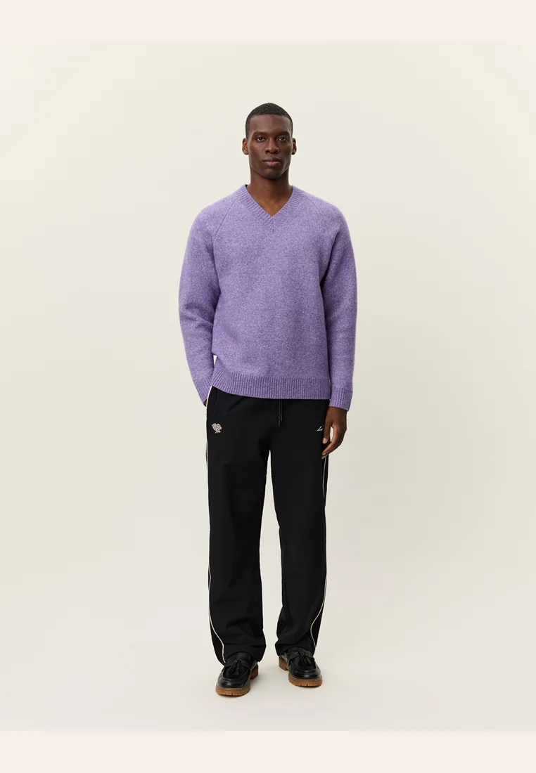 FRED MELANGE V-NECK KNIT - Strickpullover - patrician purple