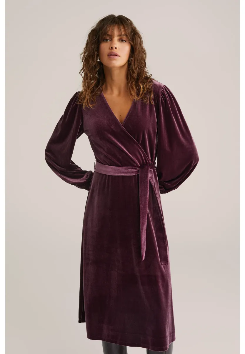 Freizeitkleid - aubergine