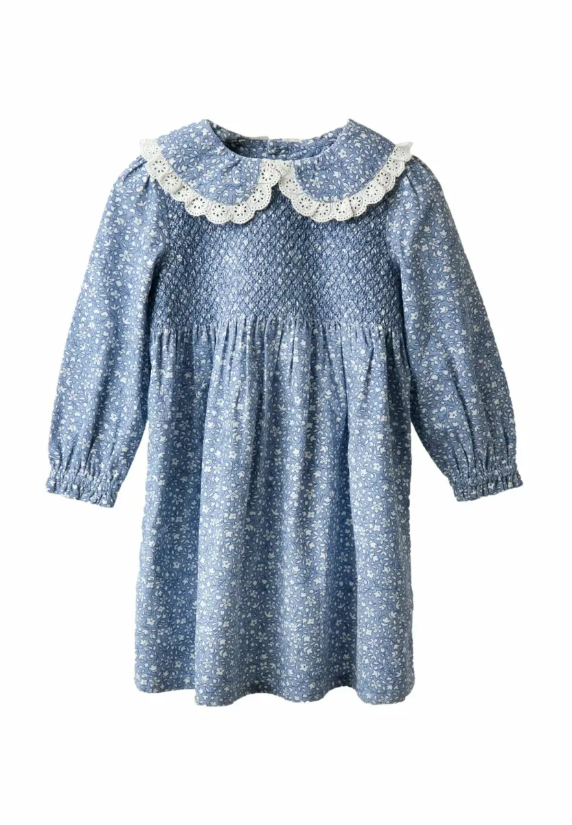 Freizeitkleid - denim blue ditsy
