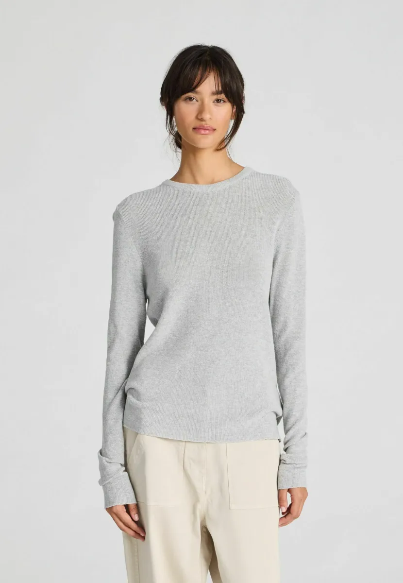 FREJA - Strickpullover - light grey melange