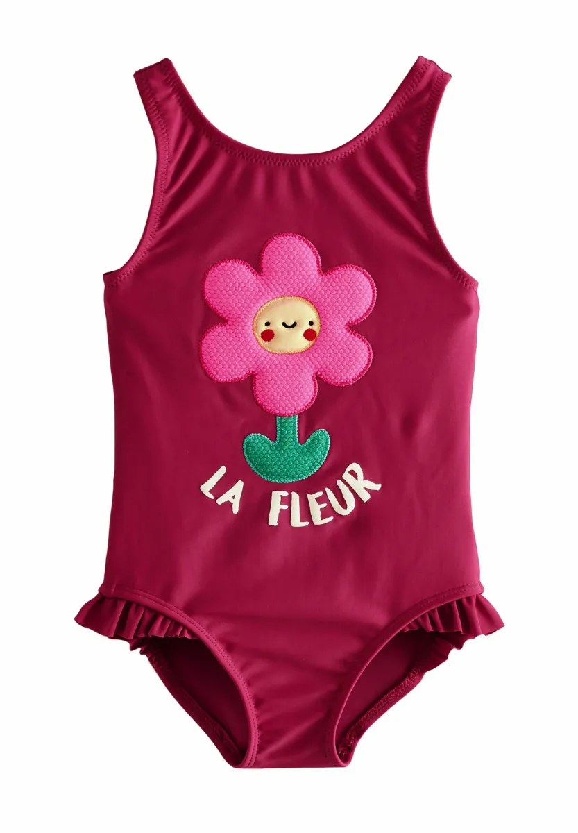 FRILL LEG - Badeanzug - berry red