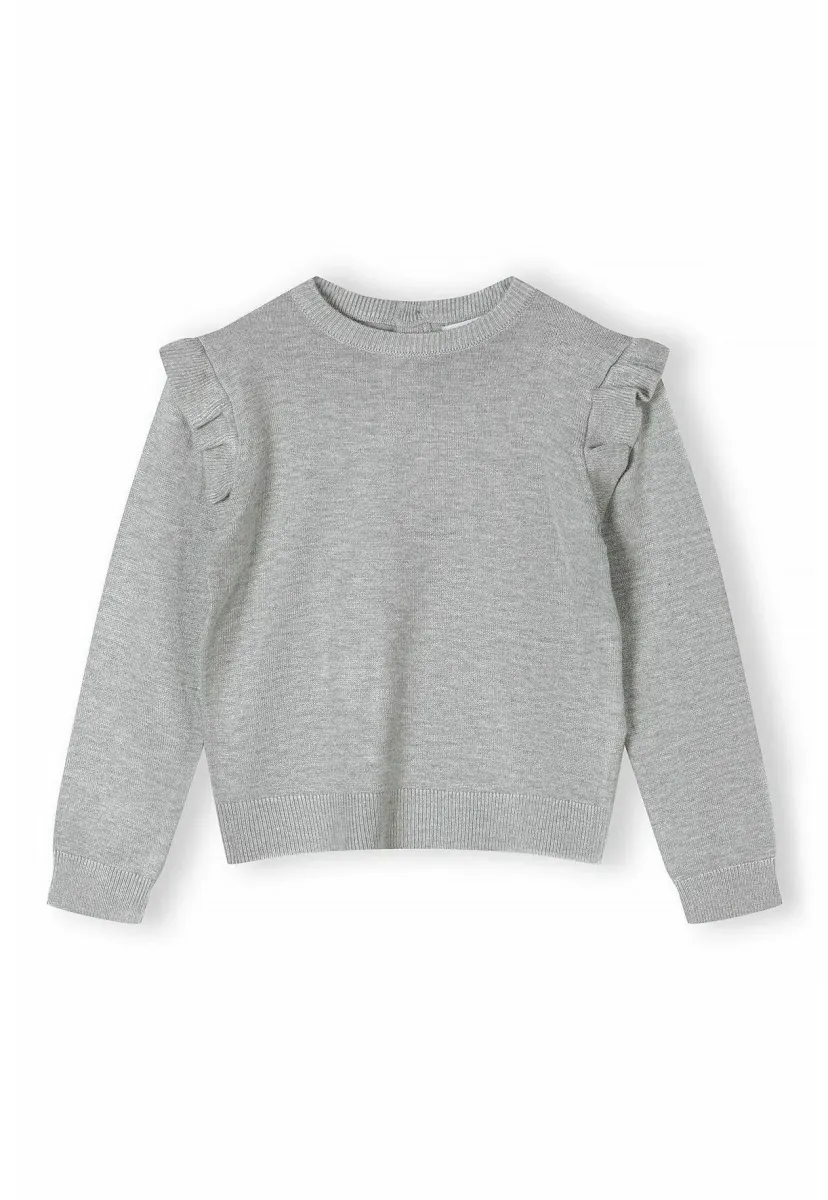 FRILL SLEEVES - Strickpullover - grey