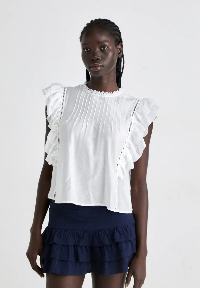 FRILL  - T-Shirt print - white