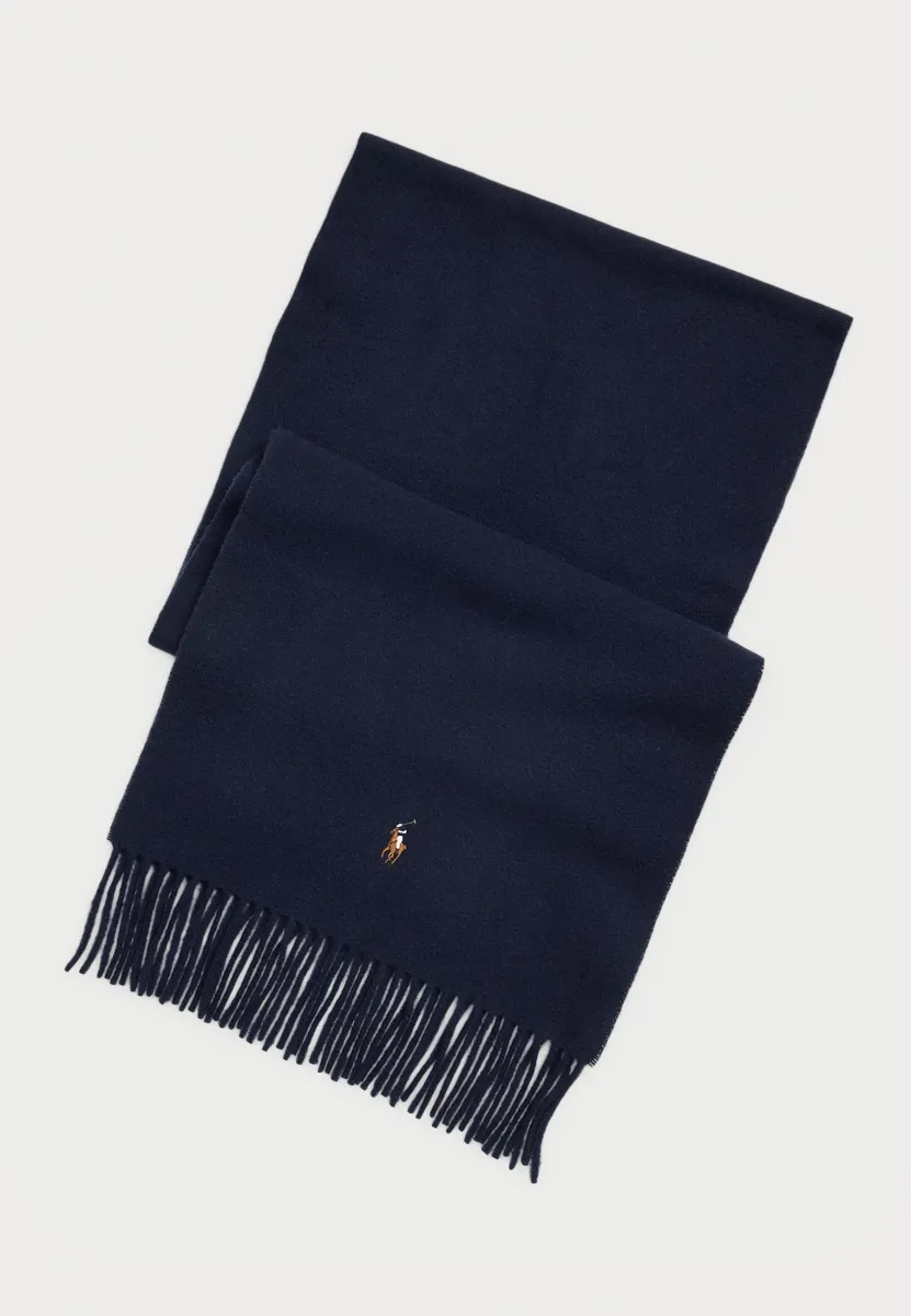 FRINGE VIRGIN WOOL SCARF - Schal - hunter navy