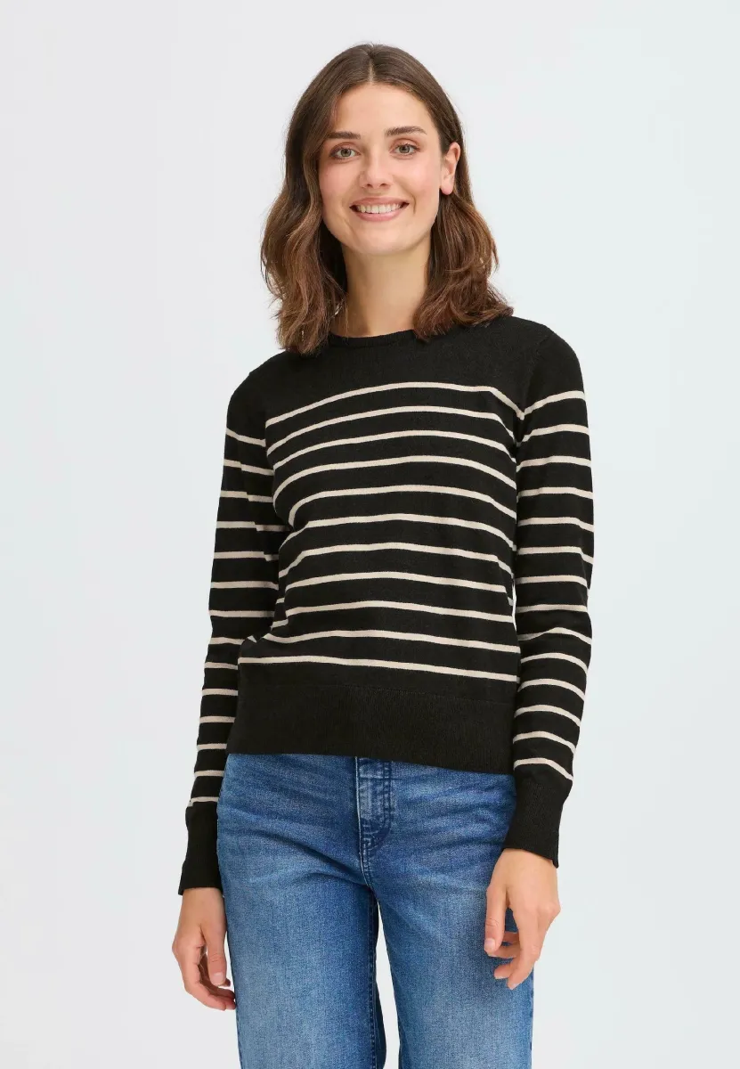 FRKEANA - Strickpullover - black mix