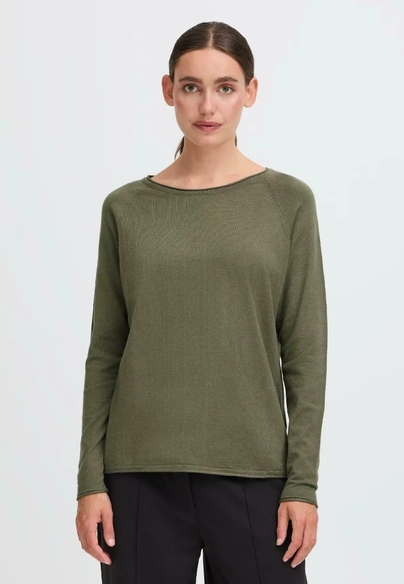 FRKEANA - Strickpullover - dusty olive