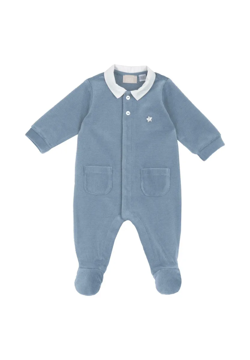 FRONT OPENING  - Strampler - blue