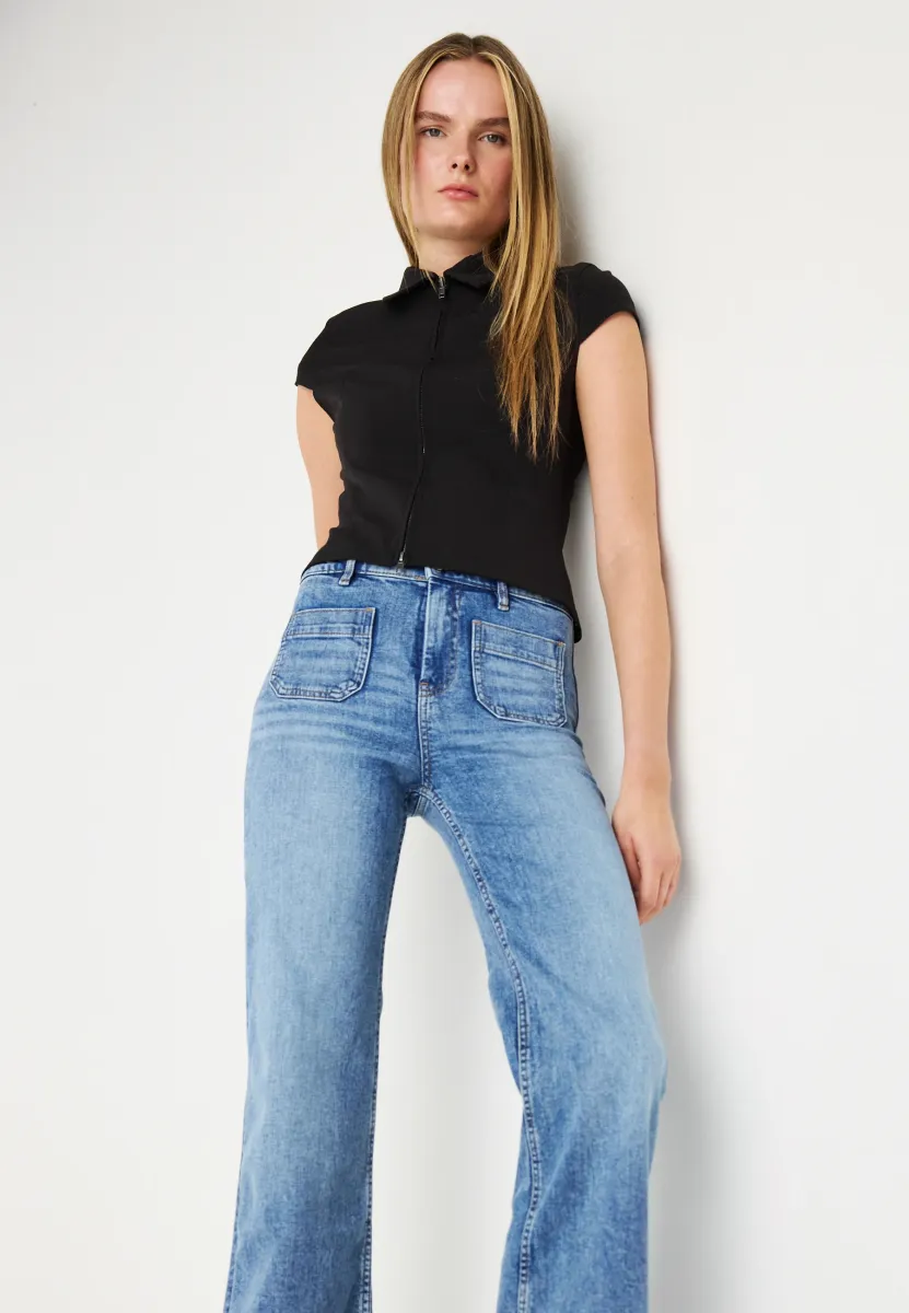 FRONT POCKET - Flared Jeans - blue