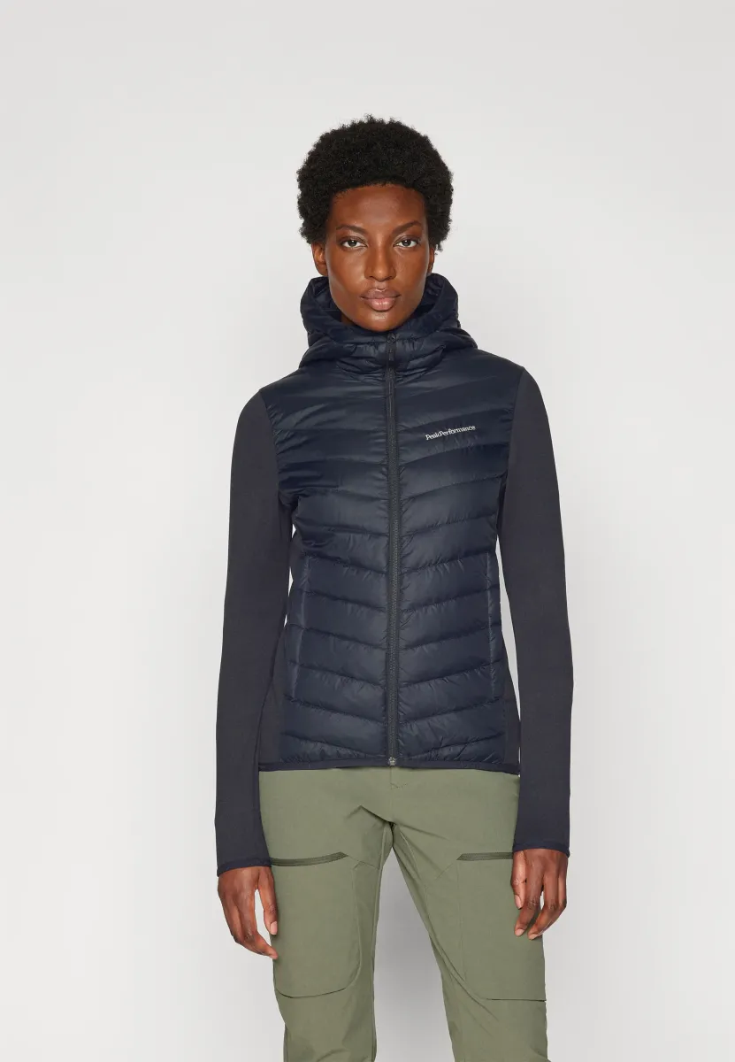 FROST HYBRID HOOD - Daunenjacke - black