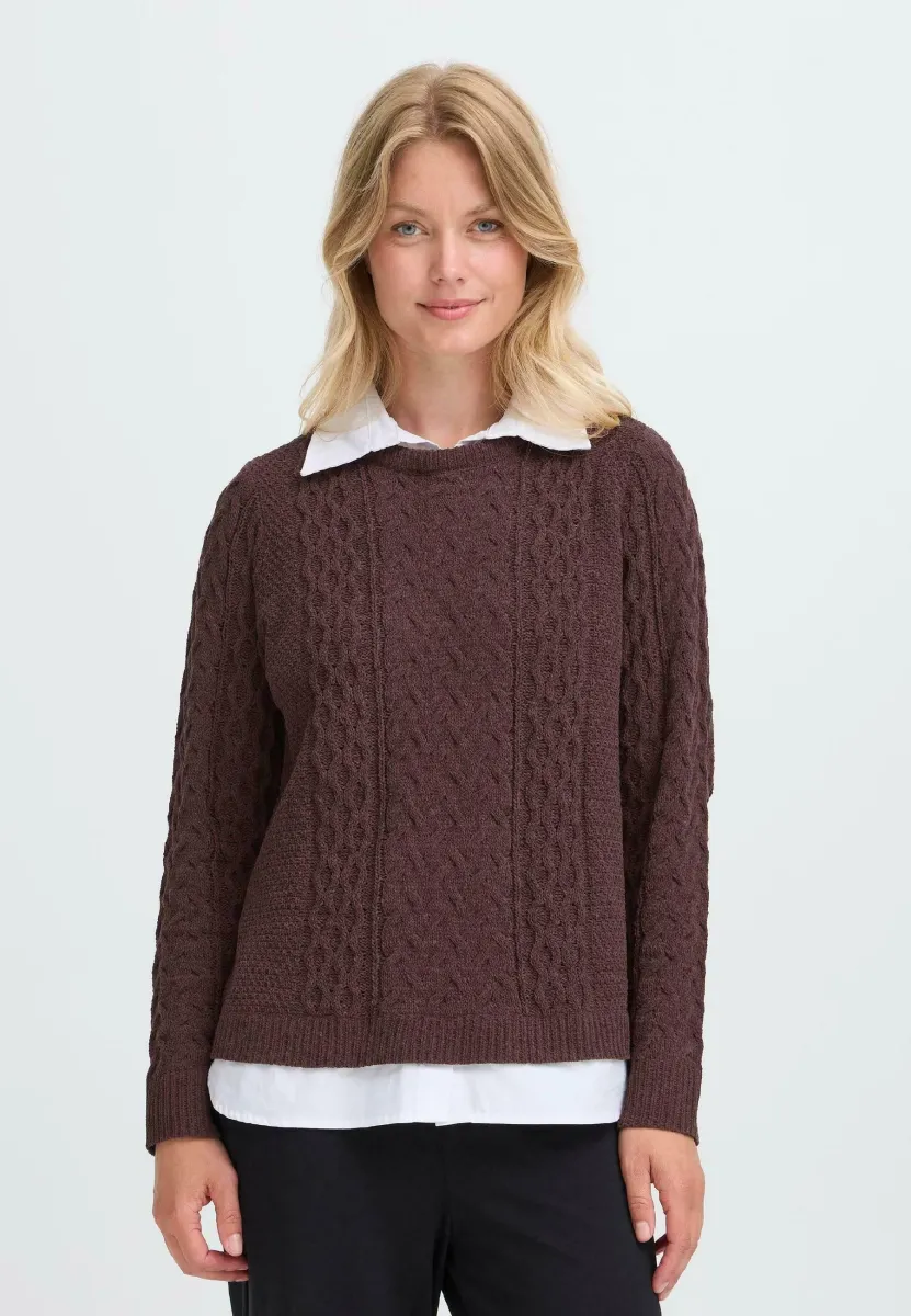 FRSANVI - Strickpullover - fudge