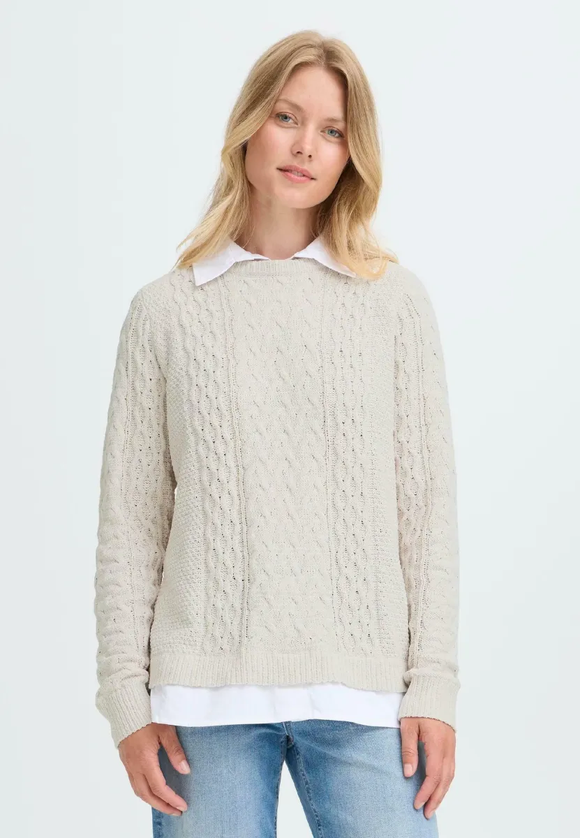 FRSANVI - Strickpullover - pumice stone