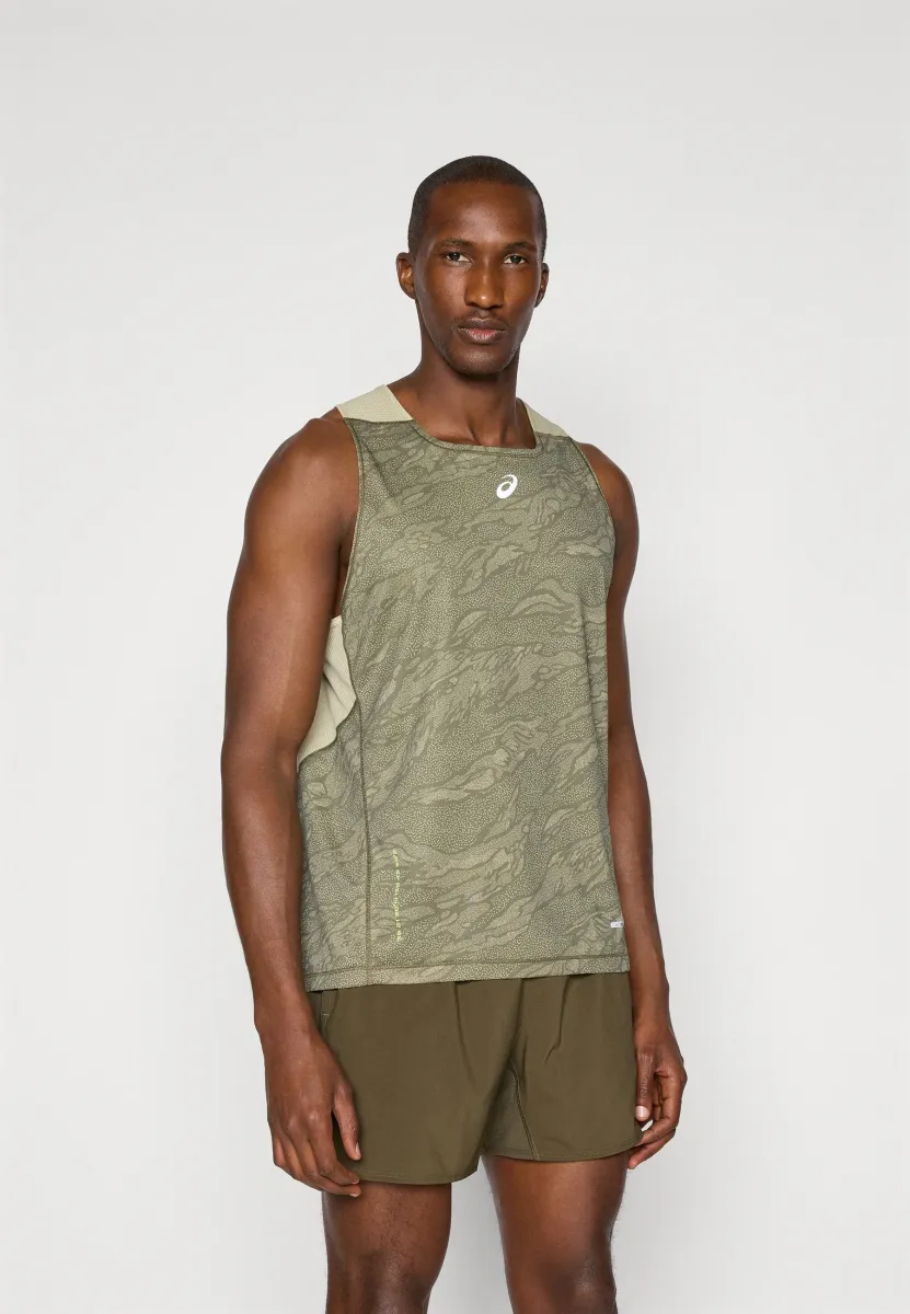 FUJITRAIL SINGLET - Top - mantel green/performance black