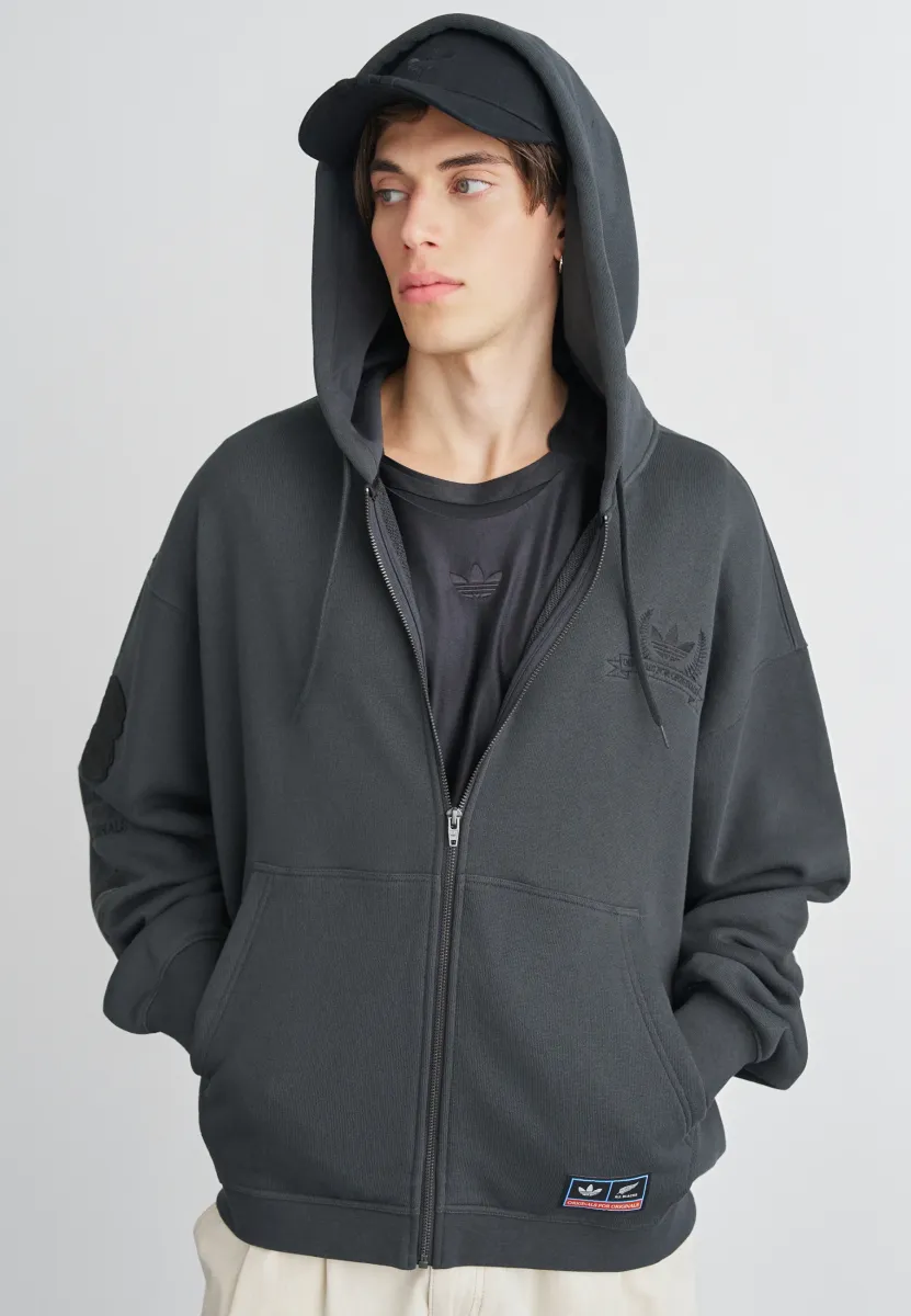 FULL ZIP HOODIE - Sweatjacke - black