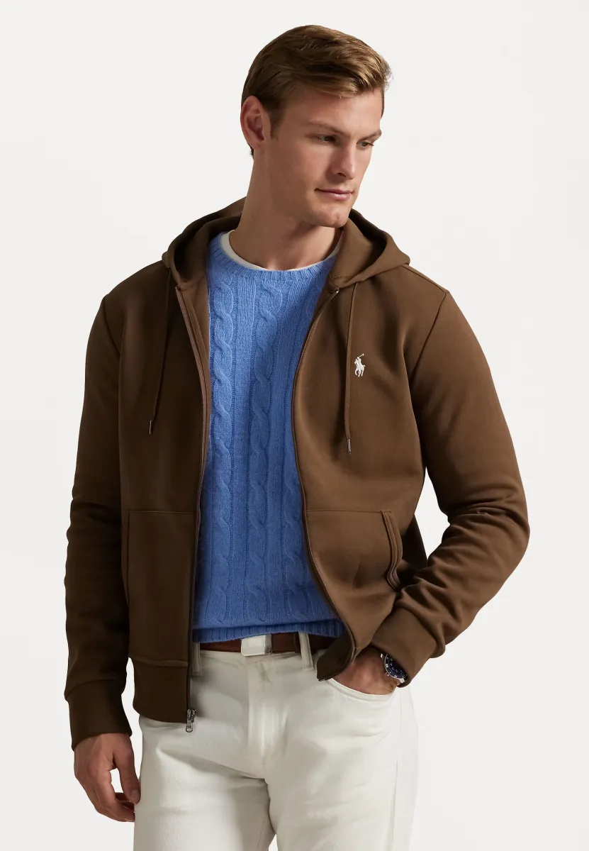 FULL ZIP HOODIE - Sweatjacke - chestnut