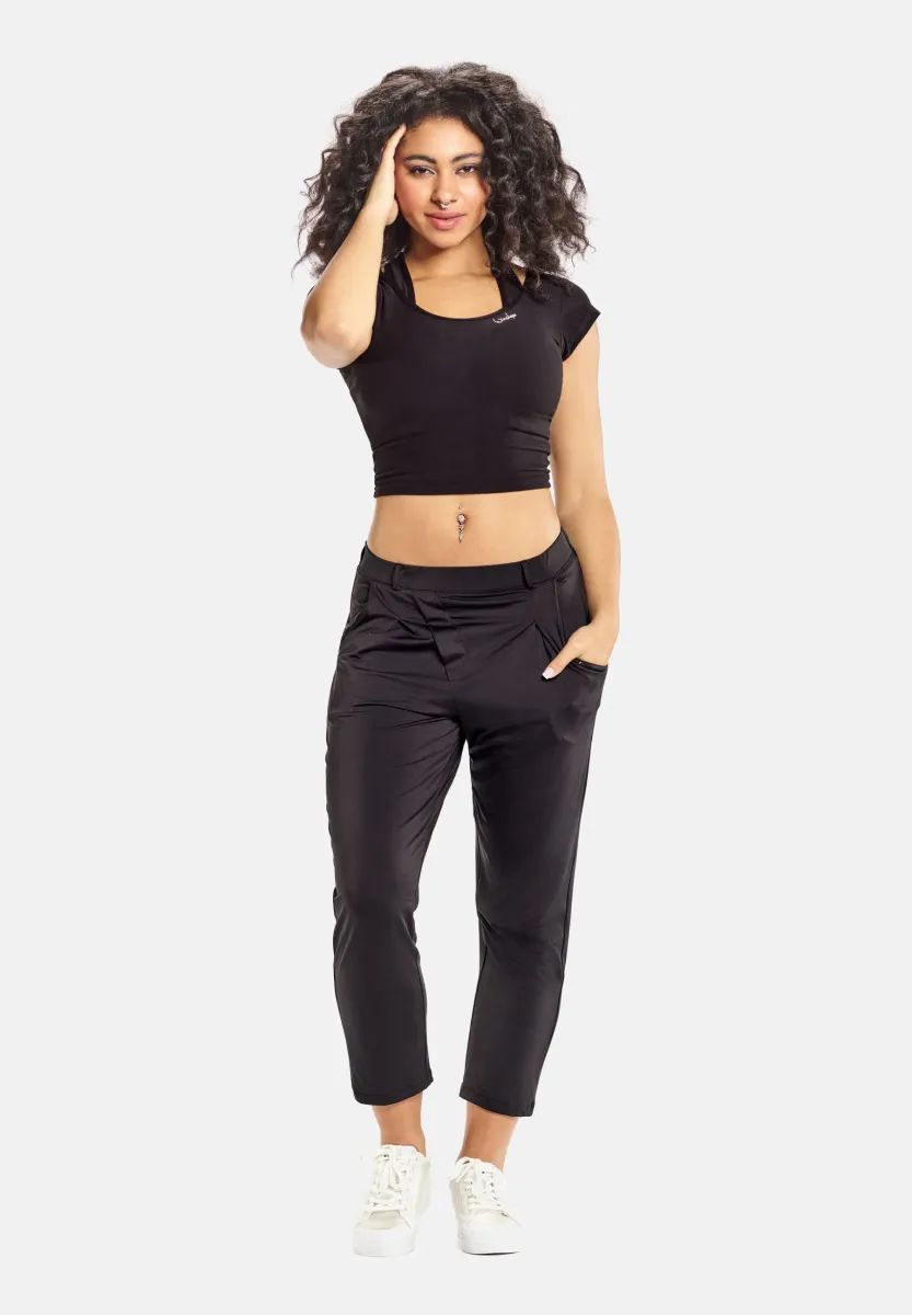 FUNCTIONAL LIGHT 7/8 BAGGY - Stoffhose - black