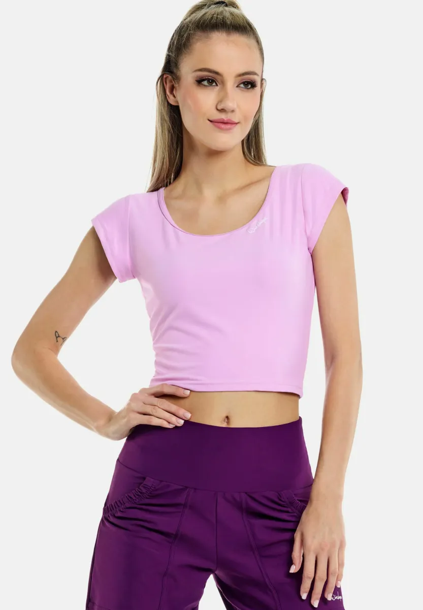 FUNCTIONAL LIGHT AND SOFT CROPPED KURZARM - Sport T-Shirt - lavender rose