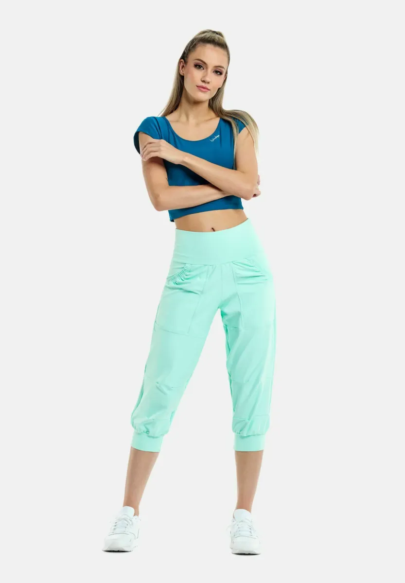 FUNCTIONAL LIGHT AND SOFT CROPPED KURZARM - Sport T-Shirt - teal green