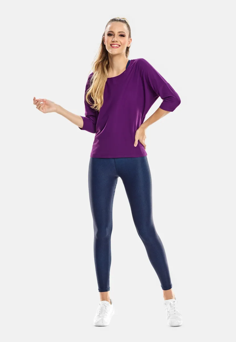 FUNCTIONAL LIGHT AND SOFT DT111LS - Langarmshirt - dark plum